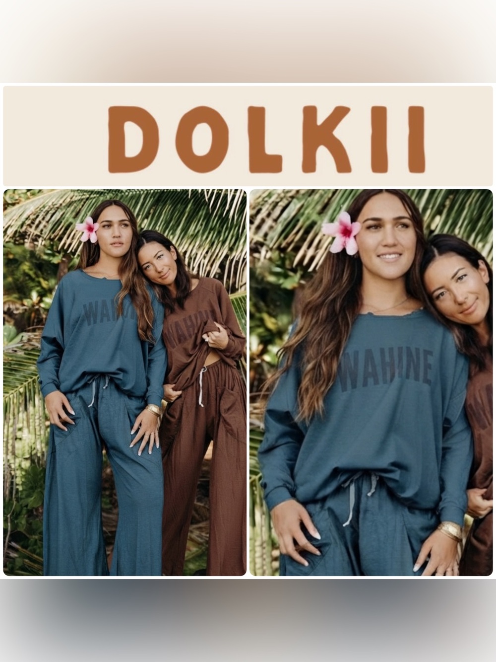dolkii ✨ Hawaii • Wahine • Oversized Crew Sweatshirt • Size XS - S • EUC